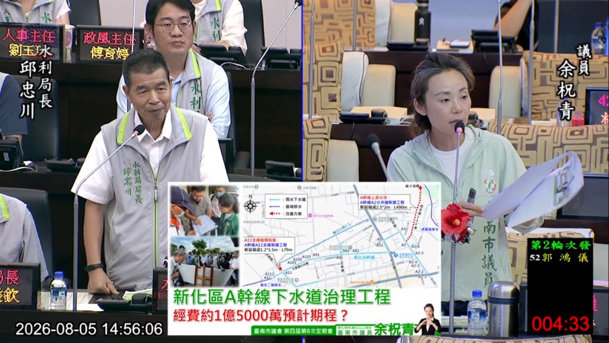 議員余柷青業務報告質詢