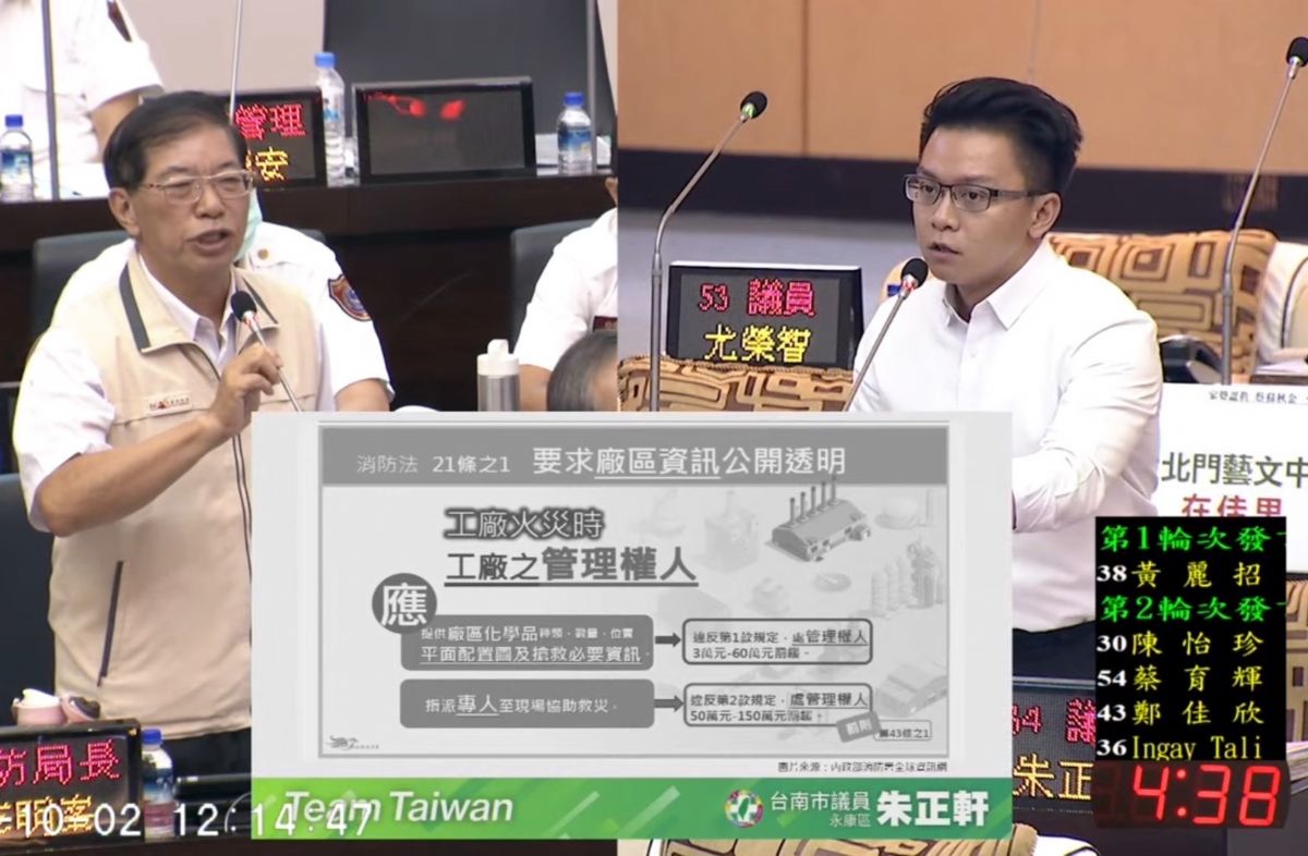 議員朱正軒-消防局業務報告質詢
