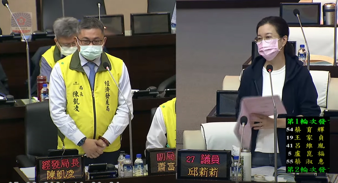 議員邱莉莉-兩條路周邊有四個商圈 籲經發局重新檢視商圈發展模式