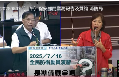 國民黨團-人民陳情醫院有戰傷專用病床，擔心打仗？台南藍軍：七月防衛演習準備戰爭嗎？
