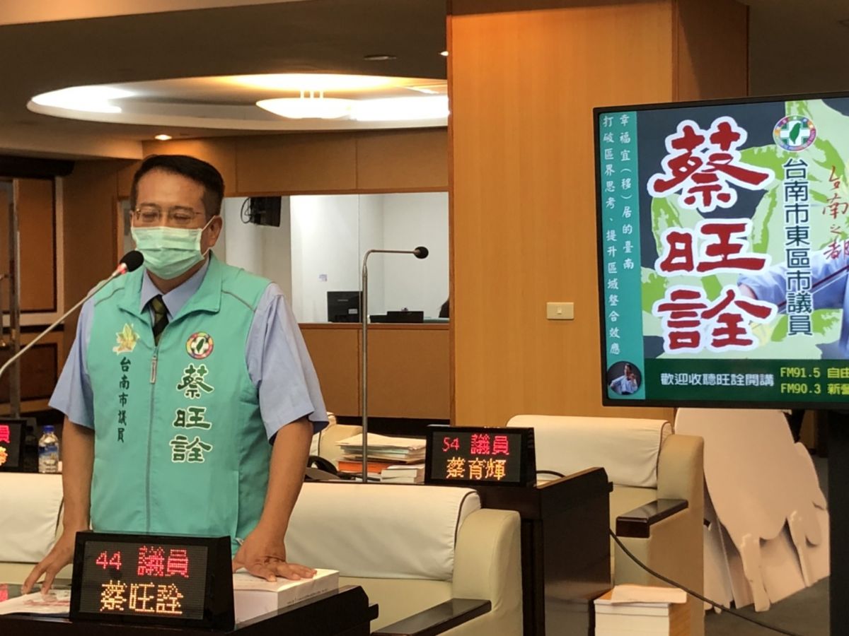 議員蔡旺詮自由發言質詢