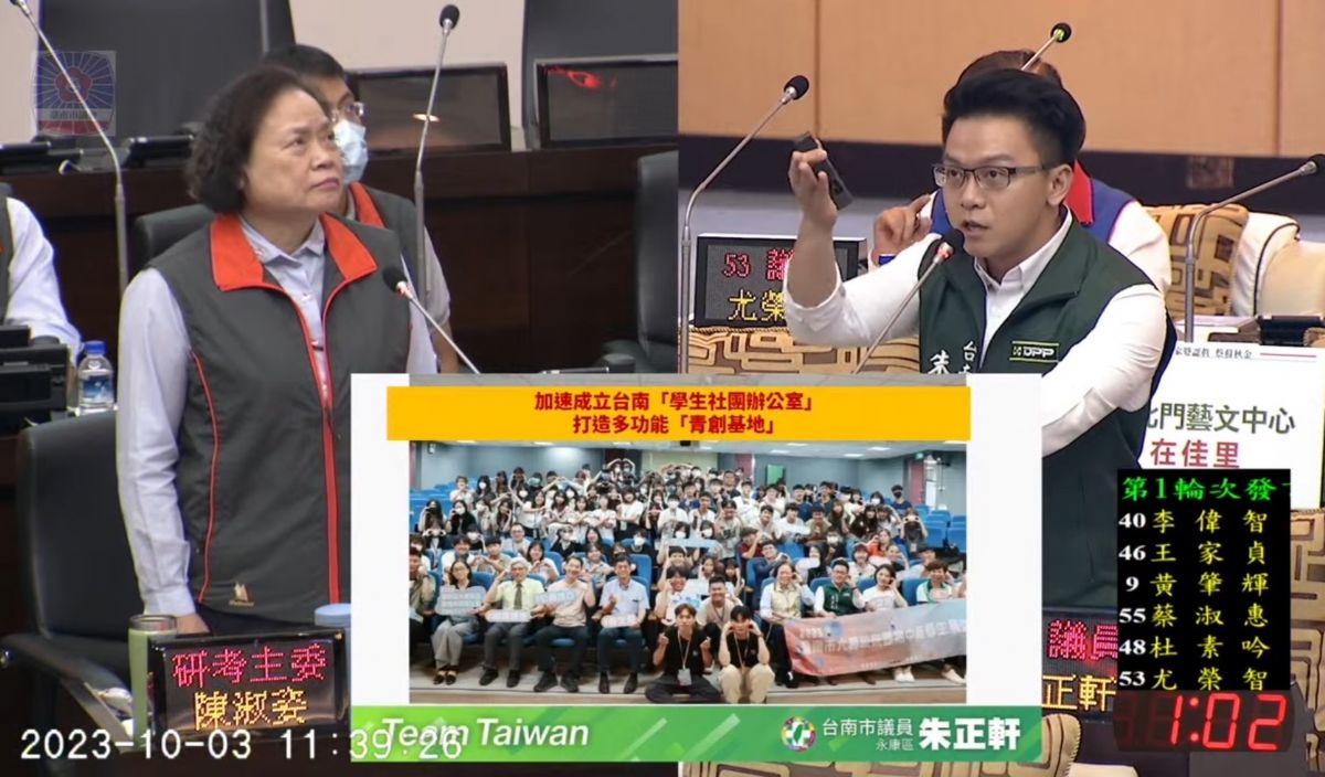 議員朱正軒-研考會業務報告質詢