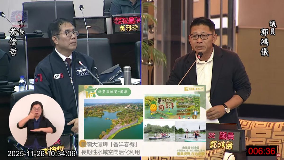 議員郭鴻儀自由發言-聚焦「關廟」重大議題與發展規劃