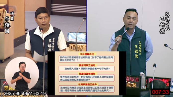議員李鎮國自由發言-建議高齡駕駛的限制 需對症下藥