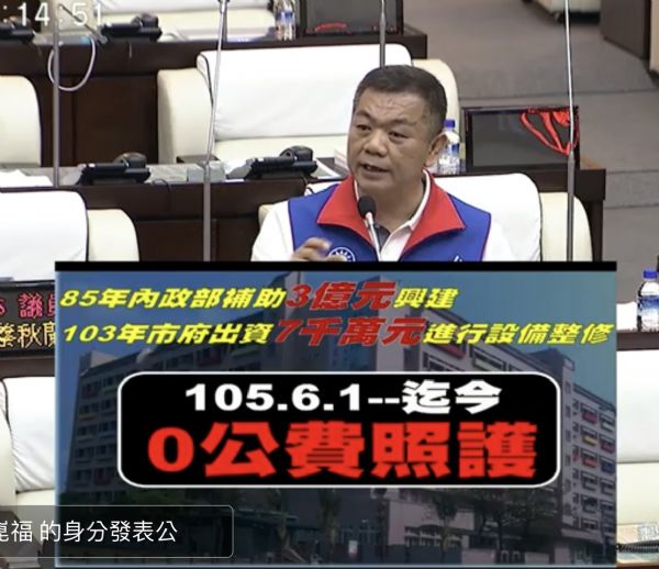 議員盧崑福自由發言質詢-圖利悠然綠園  建議移送檢調