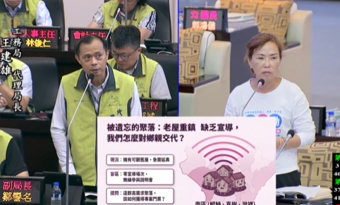 國民黨團-台南藍軍批，43萬棟老宅，老宅延壽今年只有18間透天、5公寓，為選舉？