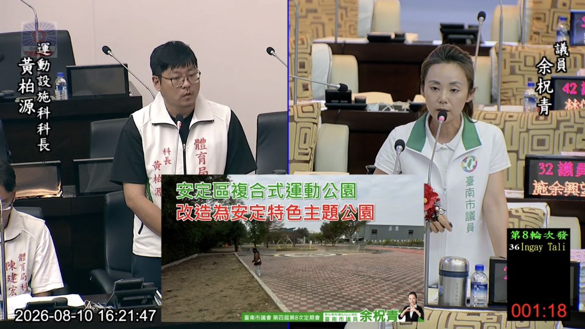 議員余柷青-促體育建設全面升級、平埔政策加速落地 籲臺南展現「先修班」精神