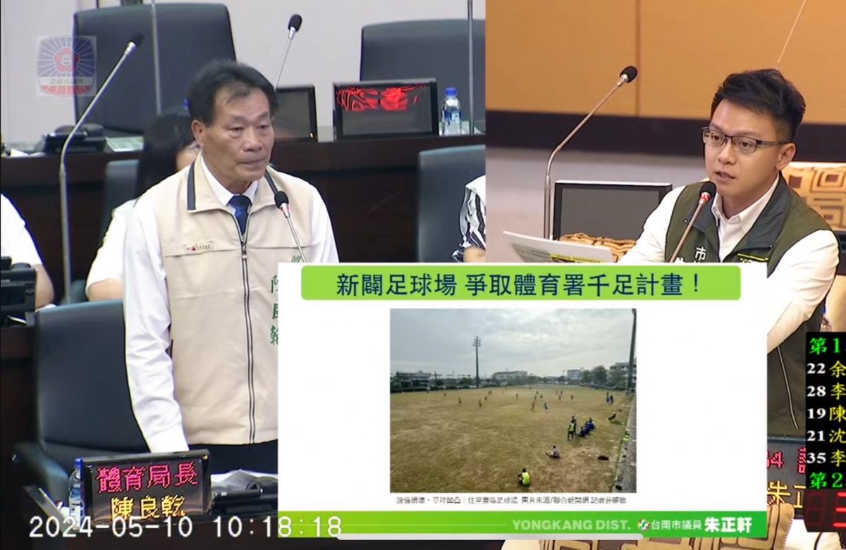 議員朱正軒-為永仁女籃爭取正式專任教練 爭取新建足球場 為台南體育發聲