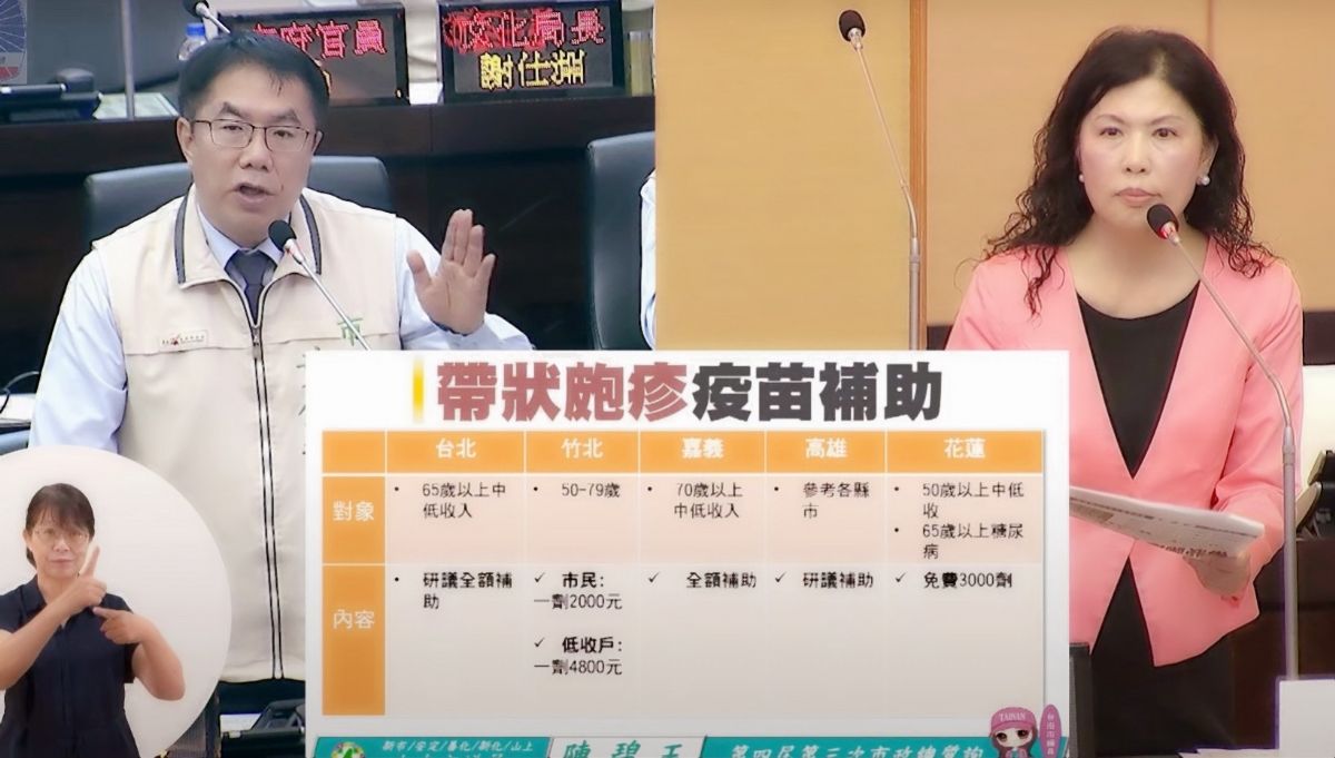 議員陳碧玉自由發言質詢-爭取弱勢族群免費施打皮蛇疫苗