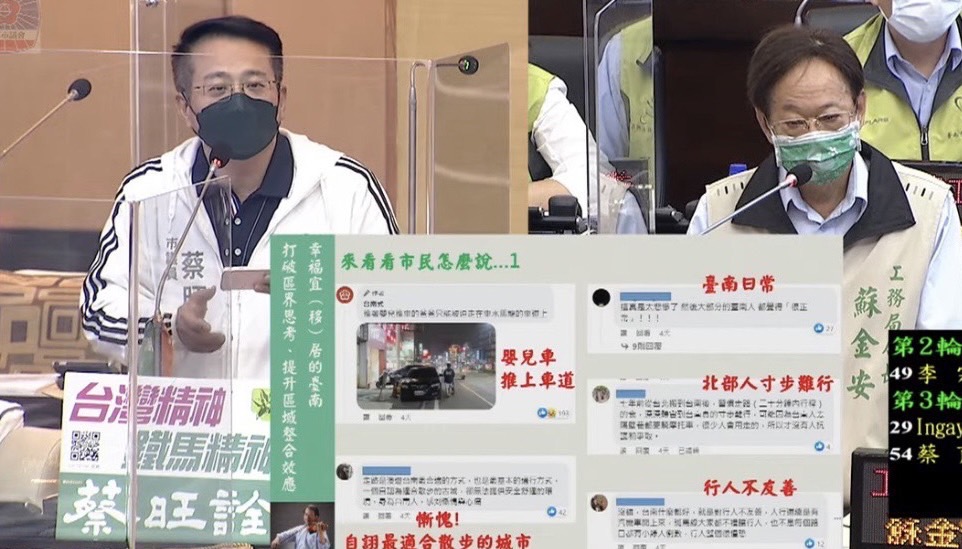 議員蔡旺詮業務報告質詢