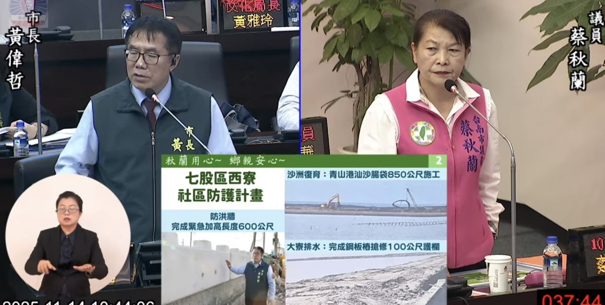 議員蔡秋蘭市政總質詢