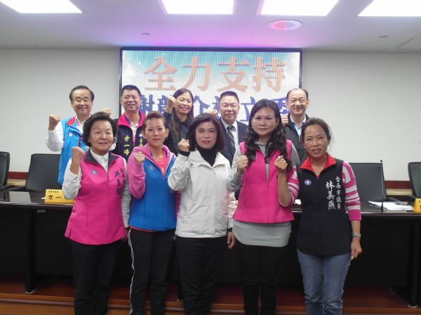 國民黨團「國民黨團全力支持謝龍介選立委，一生只監督一人，賴清德稍等請辭」記者會